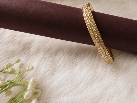 Crystal-Studded Gold Bracelet ✨