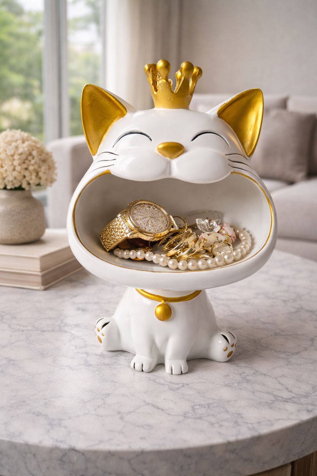Cat-shaped storage organizer