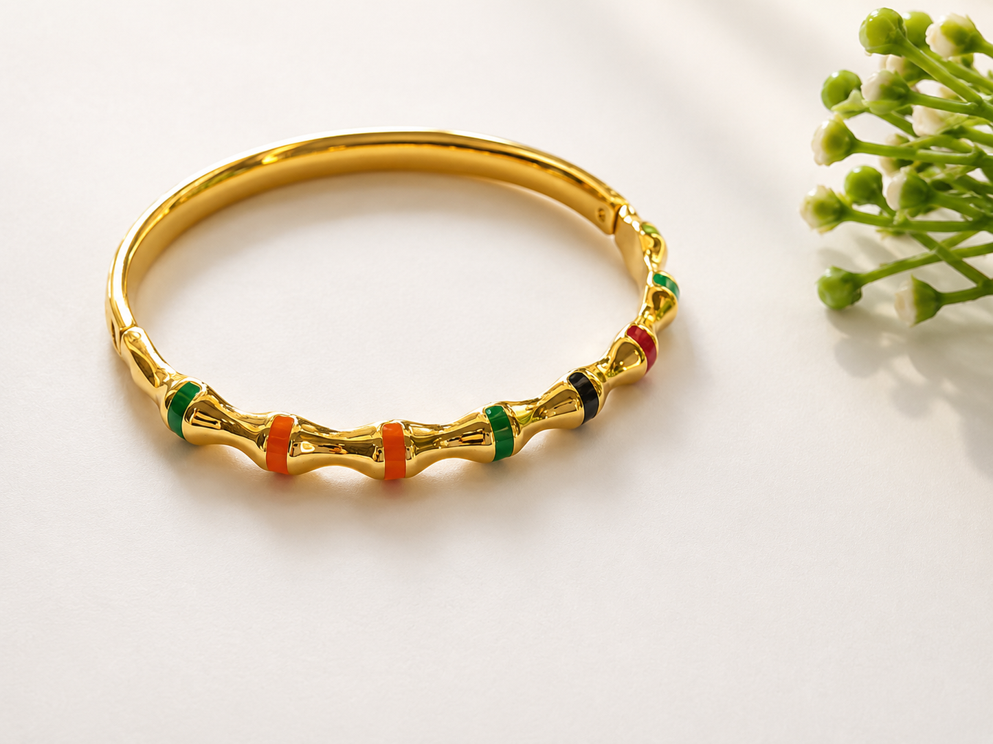 Bamboo style kada bracelet