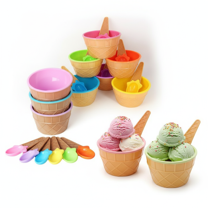 Ice Cream Bowl With Spoon