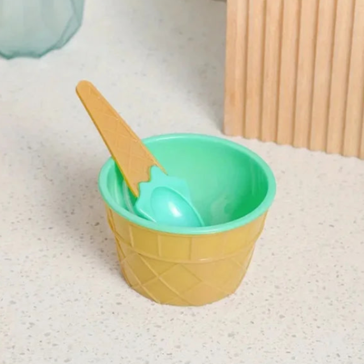 Ice Cream Bowl With Spoon