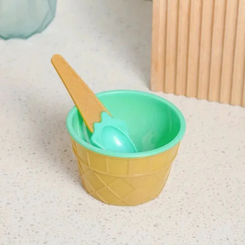 Ice Cream Bowl With Spoon
