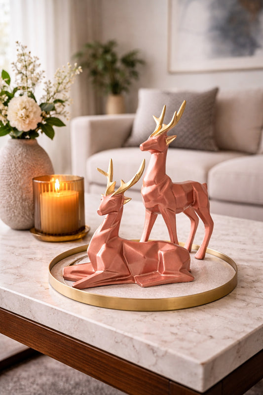 Copper gold deer set