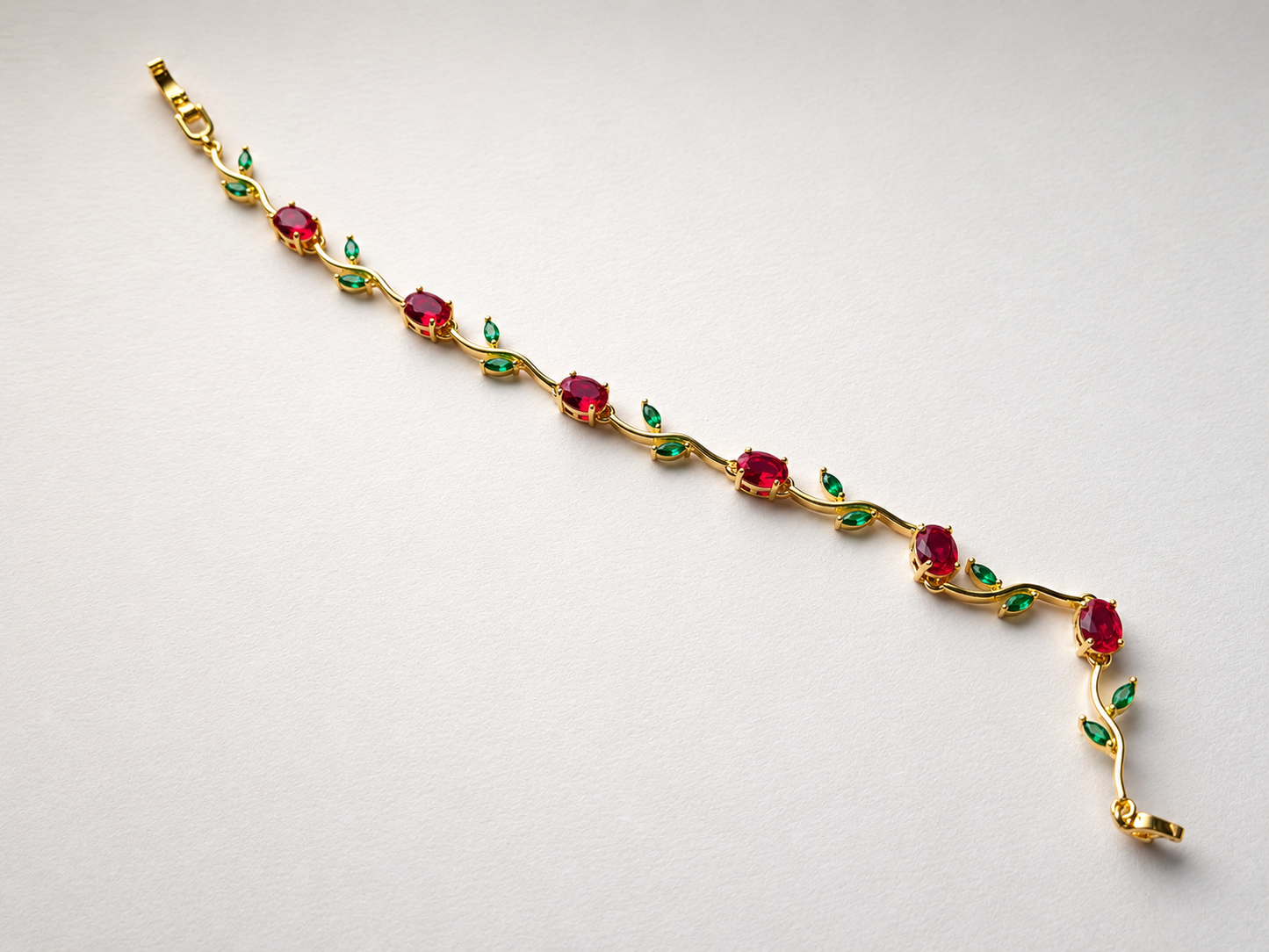 Tulip bracelet red and green