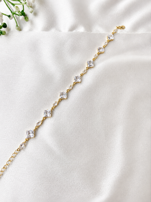 Square diamond bracelet