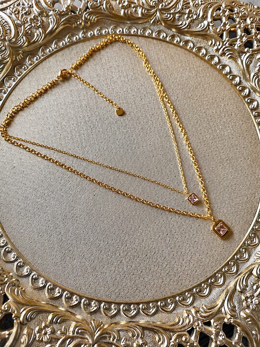 Pink diamond fancy chain pendant