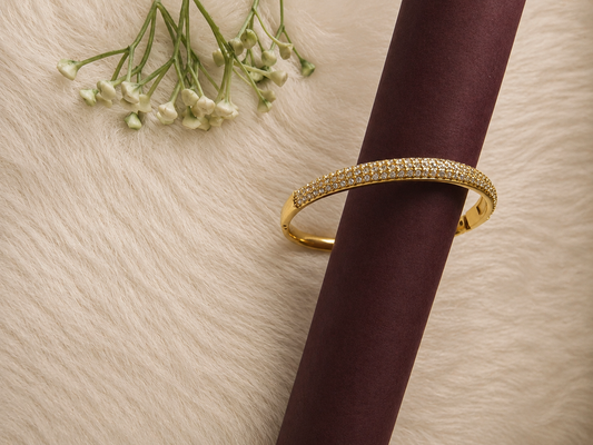 Crystal-Studded Gold Bracelet ✨