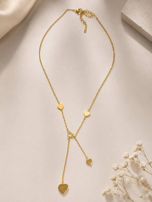 Dual heart chain pendant