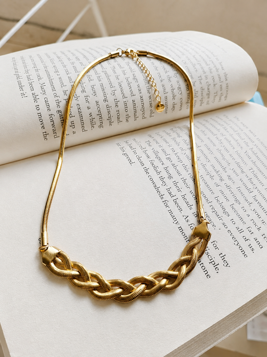 Braided Gold Chain Necklace